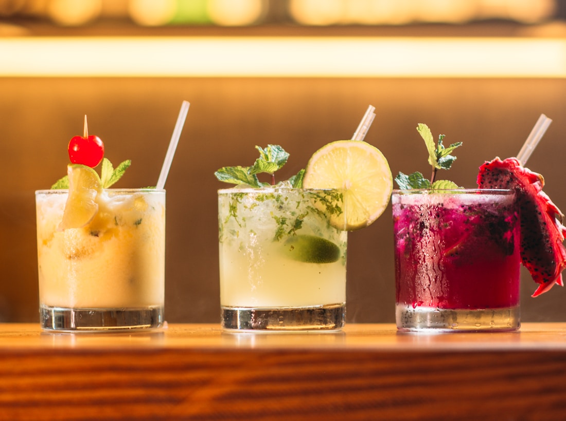 Fresh mocktail drinks